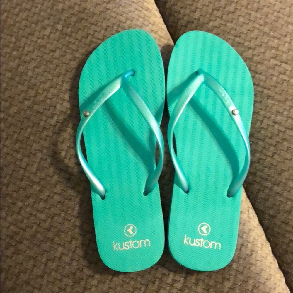 Teal sandals from buckle size 10 medium never worn